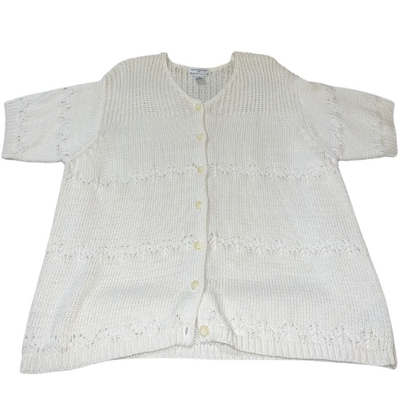 VINTAGE Rena Rowan For SAVILLE Women’s 3X Crotchet Top RAMIE FABRIC - Picture 10 of 10